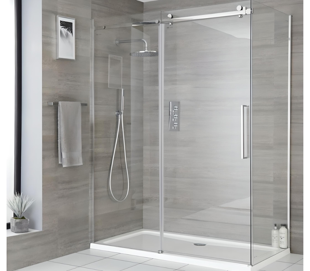Sliding shower cabin
